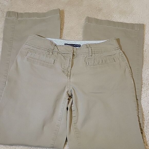 Vintage Tommy Hilfiger Khaki Flare, Size 4 - Picture 1 of 7